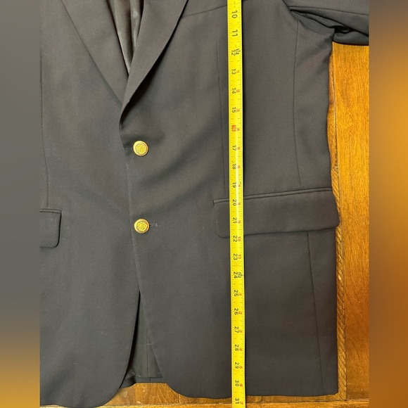 Burberry London Navy Kensington Blazer Sport Coat 2 Button Gold 40R Medium - Picture 3 of 9